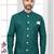 Full ckicken kari computer embroidery indowestern sherwani set with fancy botton