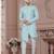 Full computer embroidered with silver thread indowestern sherwani set