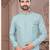 Full computer embroidered with silver thread indowestern sherwani set