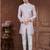 Full computer embroidery with silver thread indowestern sherwani set with thread, stone work & fancy botton