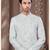 Full computer embroidery with silver thread indowestern sherwani set with thread, stone work & fancy botton