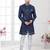 Full computer embroidery with silver thread indowestern sherwani set with thread, stone work & fancy botton