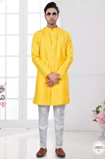 Full computer embroidery, indowestern sherwani set with thread, stone work & fancy botton