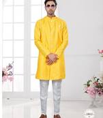 Full computer embroidery, indowestern sherwani set with thread, stone work & fancy botton