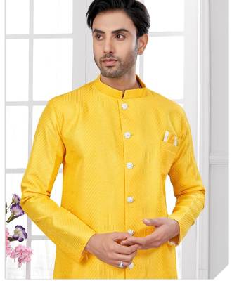 Full computer embroidery, indowestern sherwani set with thread, stone work & fancy botton 2