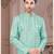 Full computer embroidery, with degital printed indowestern sherwani set with thread, stone work & fancy botton