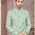 Full computer embroidery, with degital printed indowestern sherwani set with thread, stone work & fancy botton