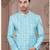 Full computer embroidery, with sheded degital printed indowestern sherwani set with thread, stonework &fancy botton