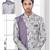 Havy ancale cross style attached indowestern set with degital printed, thread and stone work with fancy botton