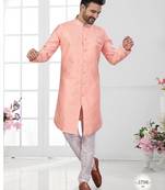 Havy jackard with seqence stone and thread zari work with fancy botton sherwani set