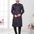 Purple indowestern sherwani set with fancy button (nawabi)