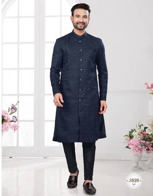 Havy nwabi indowestern sherwani set with fancy button (nawabi) 1