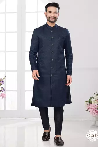 Havy nwabi indowestern sherwani set with fancy button (nawabi)