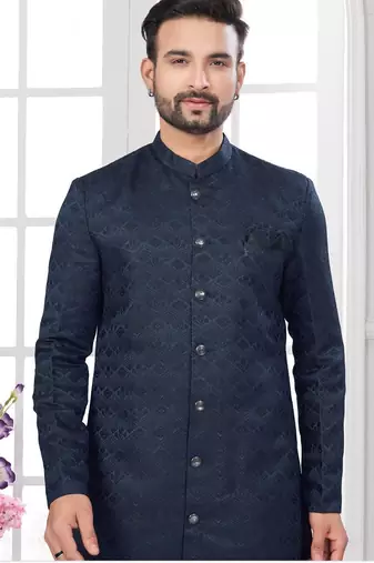 Havy nwabi indowestern sherwani set with fancy button (nawabi)