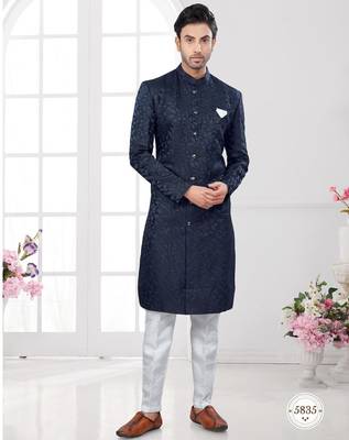 Havy nwabi indowestern sherwani set with fancy button (nawabi) 1