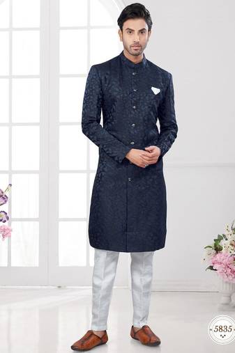 Havy nwabi indowestern sherwani set with fancy button (nawabi)