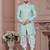 Full computer embroidery with silver thread indowestern sherwani set