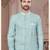 Full computer embroidery with silver thread indowestern sherwani set