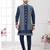 Open jacket with full embroidery work indowestern pajama set