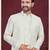 Open jacket with full embroidery work indowestern pajama set