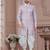 Full computer embroidery with silver thread sherwani set