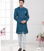 Full computer embroidery with sequence work all over sherwani