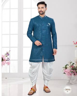 Full computer embroidery with sequence work all over sherwani 1