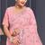Pink sequin embroidered georgette designer saree