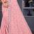 Pink sequin embroidered georgette designer saree