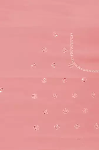 Pink sequin embroidered georgette designer saree