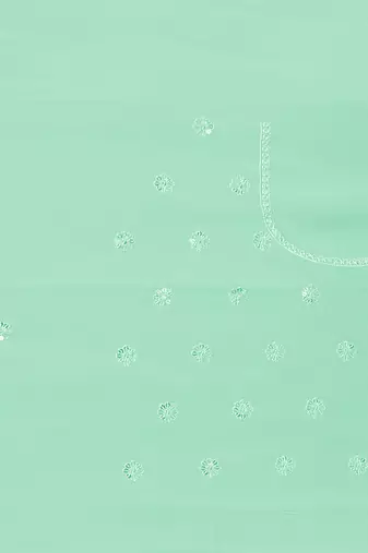 Sea green sequin embroidered georgette designer saree