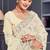 Off white sequin embroidered georgette designer saree