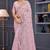 Lavender sequin embroidered georgette designer saree