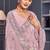 Lavender sequin embroidered georgette designer saree
