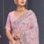 Lavender sequin embroidered georgette designer saree