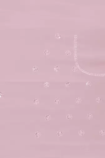 Lavender sequin embroidered georgette designer saree