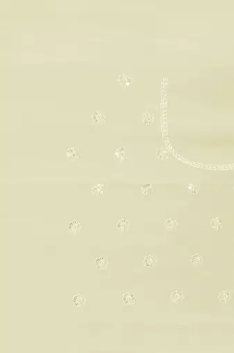 Off white sequin embroidered georgette designer saree