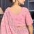 Pink sequin embroidered georgette designer saree