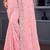 Pink sequin embroidered georgette designer saree