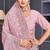 Lavender sequin embroidered georgette designer saree