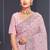 Lavender sequin embroidered georgette designer saree