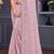 Lavender sequin embroidered georgette designer saree