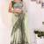 pista Jimmy Choo Ruffle Ready To Wear Saree with Unstitched Blouse