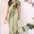 pista Jimmy Choo Ruffle Ready To Wear Saree with Unstitched Blouse