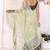 pista Jimmy Choo Ruffle Ready To Wear Saree with Unstitched Blouse