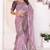 purple Jimmy Choo Ruffle Ready To Wear Saree with Unstitched Blouse