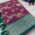 Wine soft silk blend saree with zari weaving meenakari design