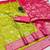 Parrot green soft silk blend saree with zari weaving meenakari design