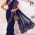 New Collection Georgette Ready To Wear Embroidery Ruffle Style Saree With Amazing Embroidery Blouse Piece