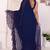 New Collection Georgette Ready To Wear Embroidery Ruffle Style Saree With Amazing Embroidery Blouse Piece